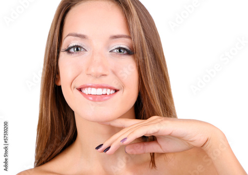 Beautiful girl with gentle ...