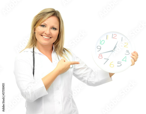 Young beautiful doctor with...