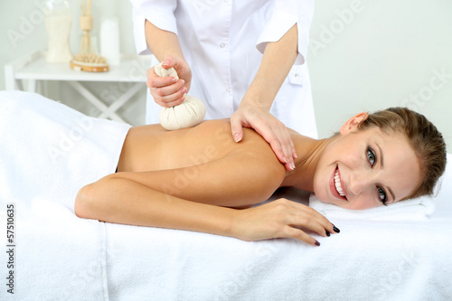 Beautiful young woman havin...