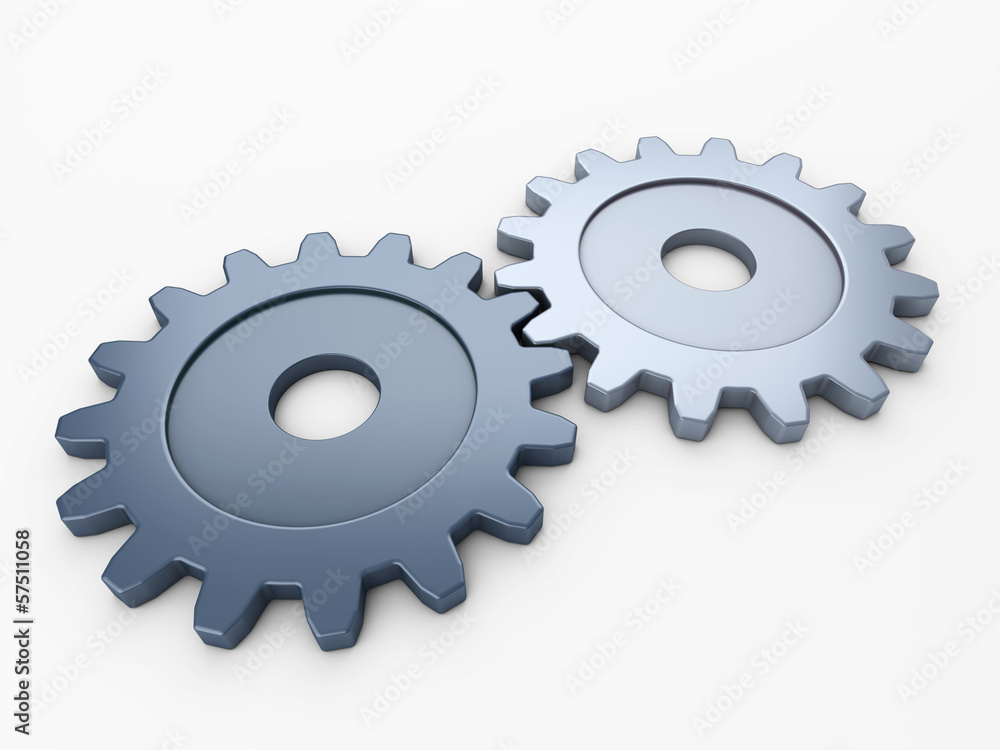 two gear to place concepts with clipping path two gear to place concepts with clipping path