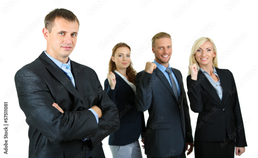 Group of business people isolated on white Group of business people isolated on white