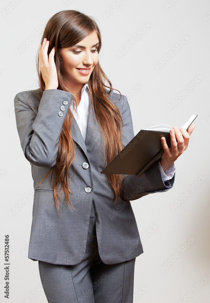 Business woman portrait isolated on white Business woman portrait isolated on white
