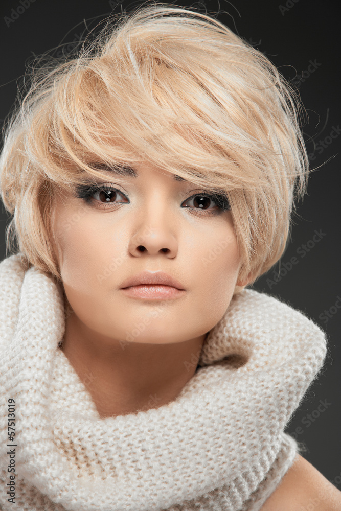 Beautiful young woman face Beautiful young woman face