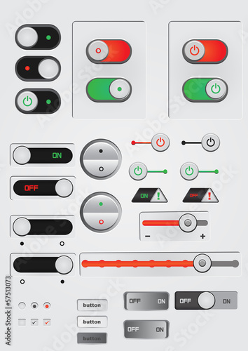 toggle switch on off button web decoration icon