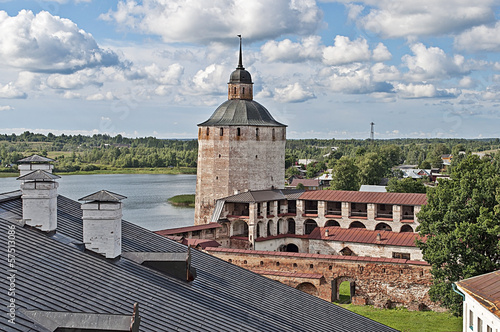 Top view of Kirillo-Belozersky monastery, Russia photo