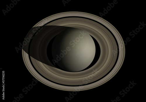 Fototapeta Naklejka Na Ścianę i Meble -  Saturn isolated in black