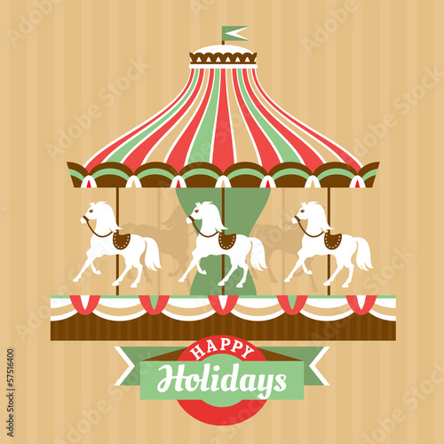 Greeting card with carousel
