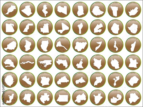 Afrikanische Länder-Icons