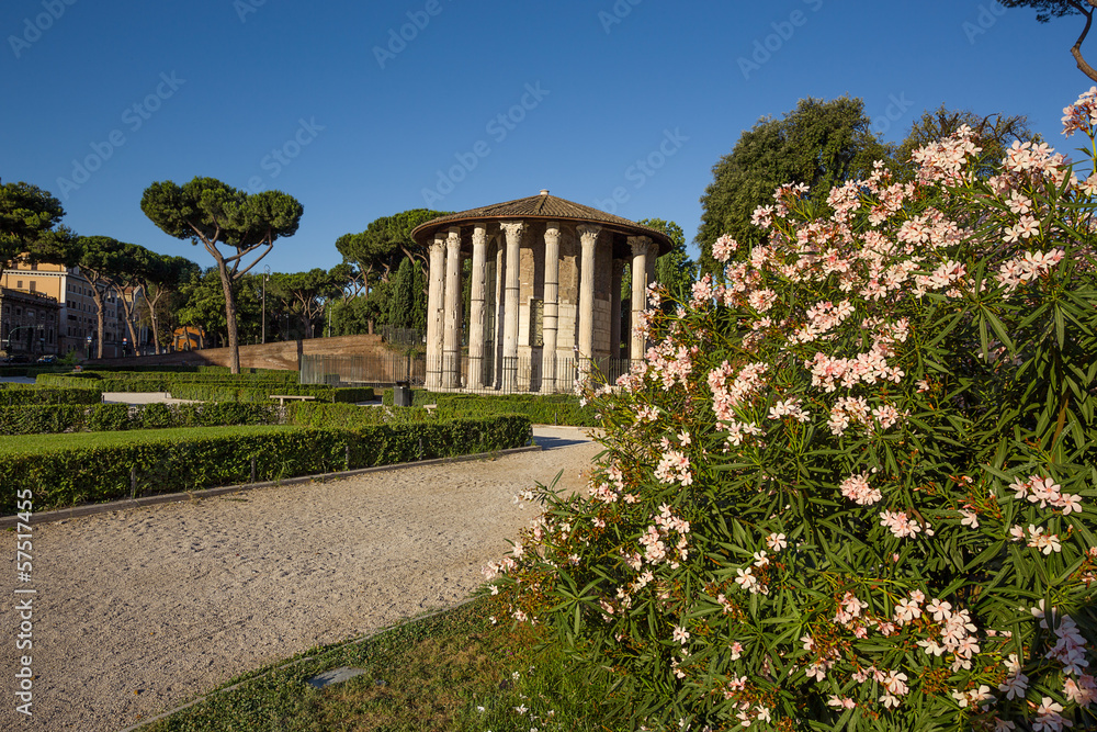 temple of Hercules in Rome. Italy.
