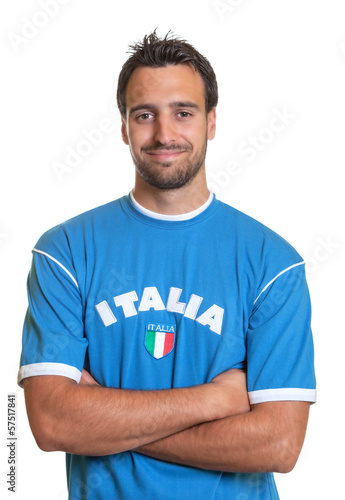 Smiling fan from Italy