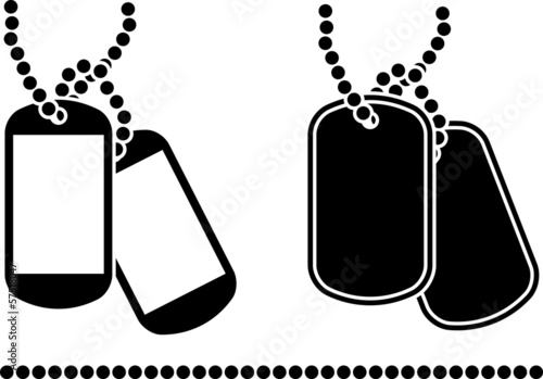 stencil of dog tags photo