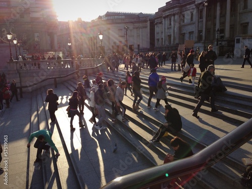Картината върху платно steps trafalgar square