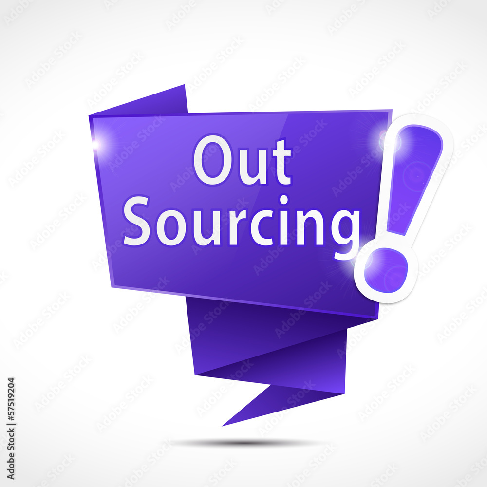 origami speech bubble : outsourcing