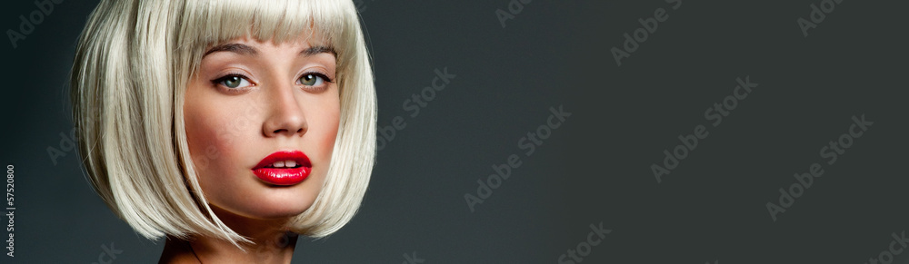 beautiful blonde woman with bright lipstick beautiful blonde woman with bright lipstick