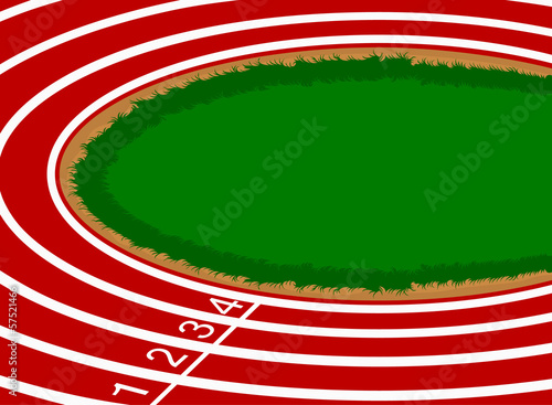 Racetrack cartoon scene sport background
