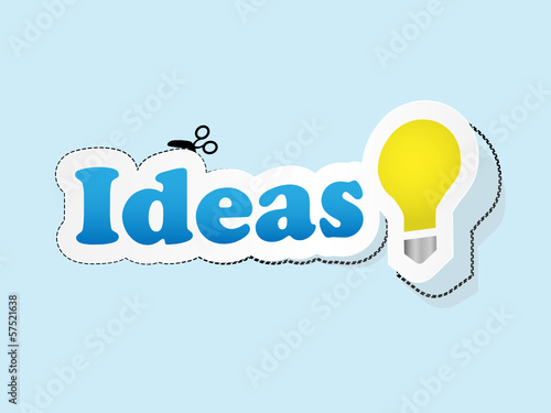 "IDEAS" Sticker (stamp tag concept design solutions label)
