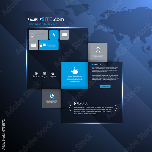 Vector abstract website template design 
