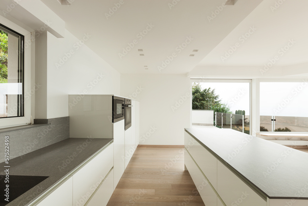 Fototapeta premium beautiful new apartment, interior, modern kitchen