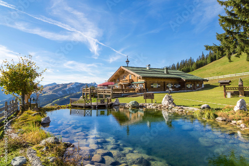 Mountain chalet with swimming pond #57522430