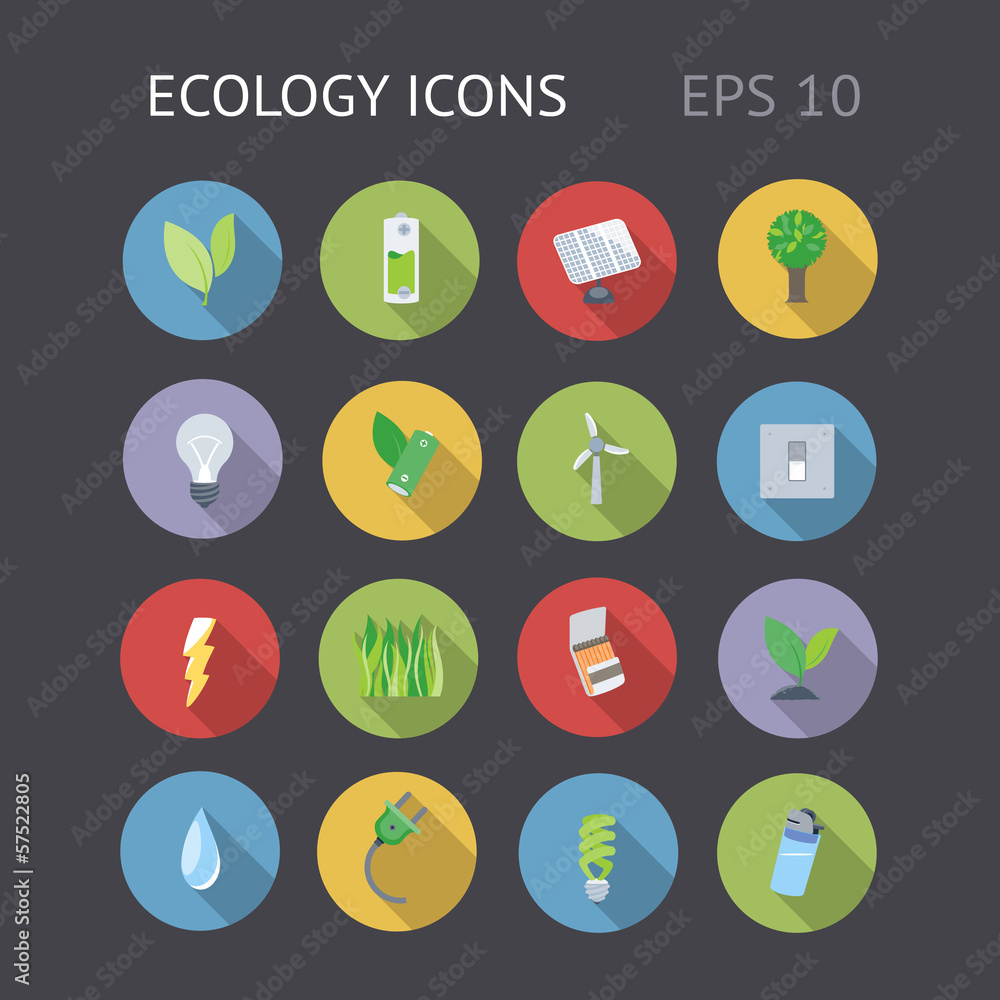 Flat Icons For Ecology