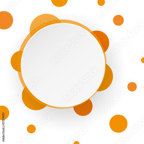 Orange speach bubble background