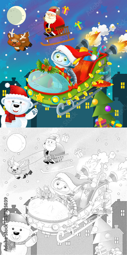 The coloring christmas page The coloring christmas page
