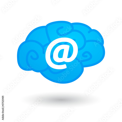 Brain with sign