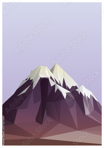 mountain low-poly style illustration