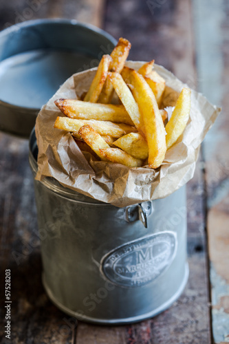 Freshly baked french fries