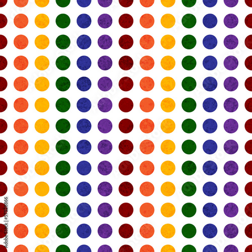 Rainbow Colored Polka Dot Textured Fabric Background