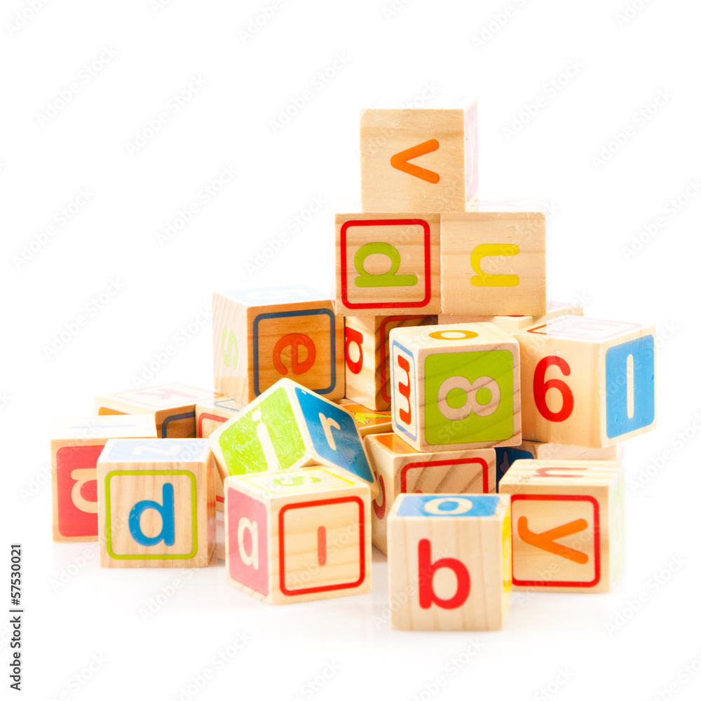 wooden toy cubes with letters. Wooden alphabet blocks. wooden toy cubes with letters. Wooden alphabet blocks.