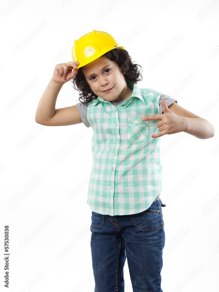 junge Bauarbeiterin junge Bauarbeiterin