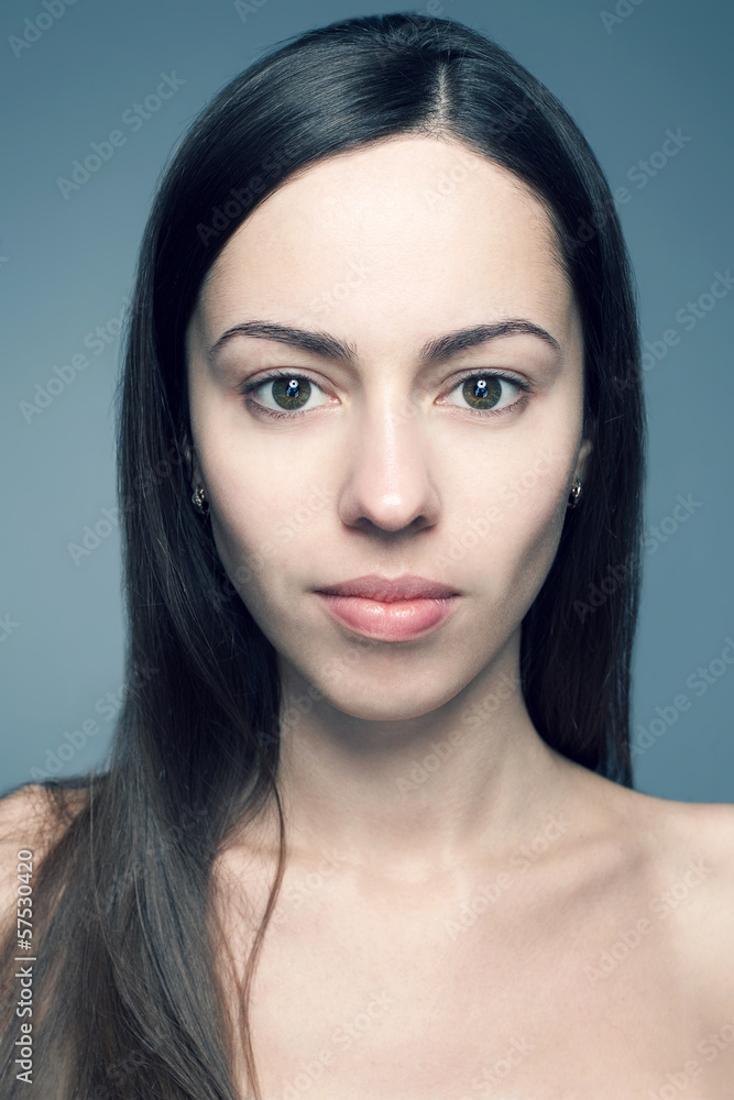 Natural beauty concept: portrait of a beautiful young woman Natural beauty concept: portrait of a beautiful young woman