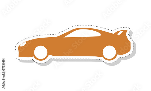 Orange Japan car sticker