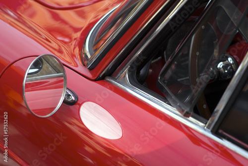 Close up detail of a classic car photo