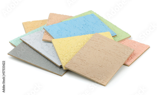 Color samples of  decorative plasters
