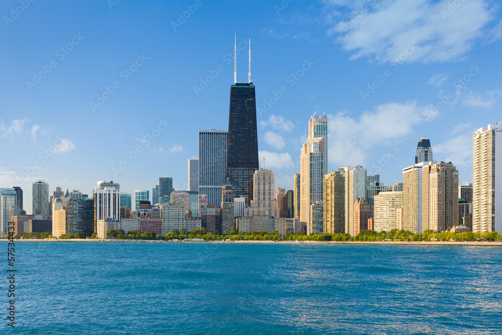 Naklejka premium Cityscape of Chicago