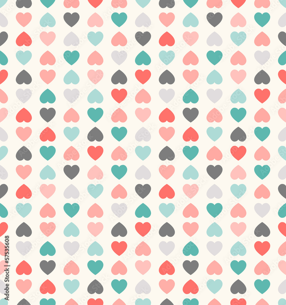Beautiful seamless vector pattern with hearts Beautiful seamless vector pattern with hearts