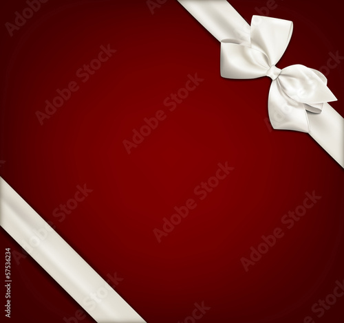 Gift card with white bow.