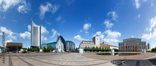 Obraz na płótnie Panorama Leipzig Augustusplatz w salonie