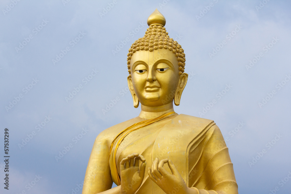 Golden big Buddha statue in Thailand