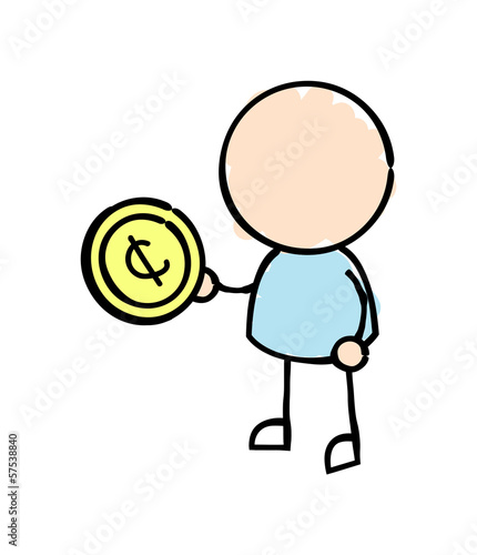 Man Holding Coin