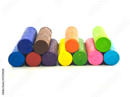 Oil crayons isolated