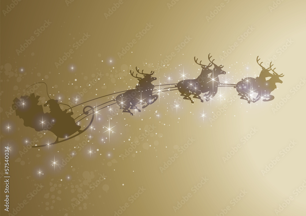 starry santa sleigh