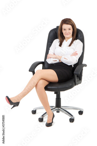 kobieta biznesu na fotelu