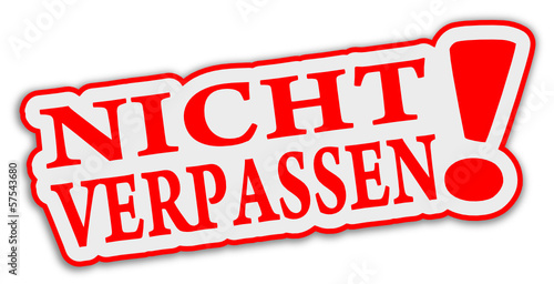 Nicht verpassen Sticker #131023-svg03