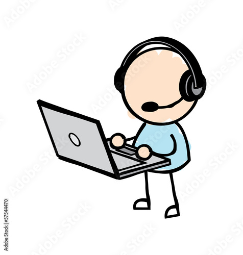 Man Playing Games on Laptop
