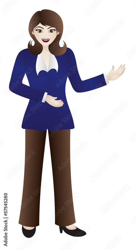 Female Business Executive Vector Illustration Female Business Executive Vector Illustration