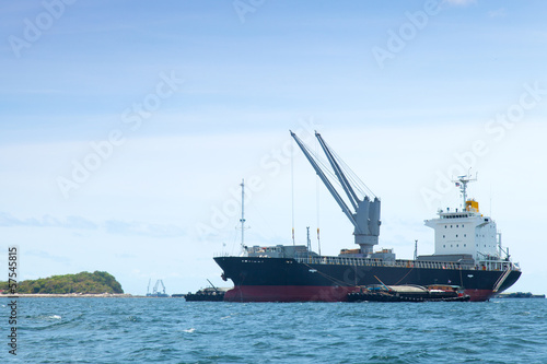 Large cargo ship. © vachiraphan