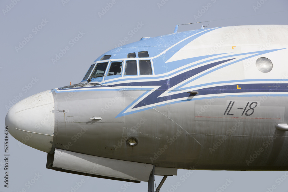 Ilyushin plane IL - 18 side view